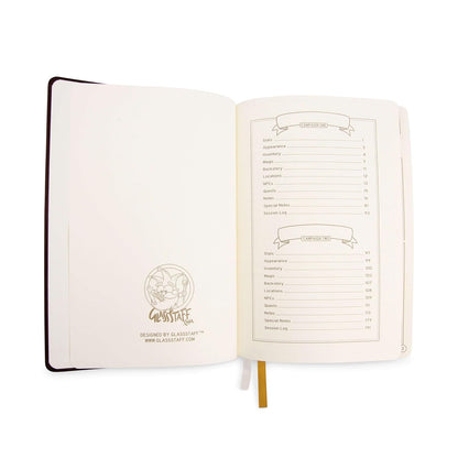GlassStaff DnD 5e Character Notebook Journal – Player journal – Character sheet - PU leather journal dnd - Dungeons and Dragons Quest - dnd character sheets (Blue
