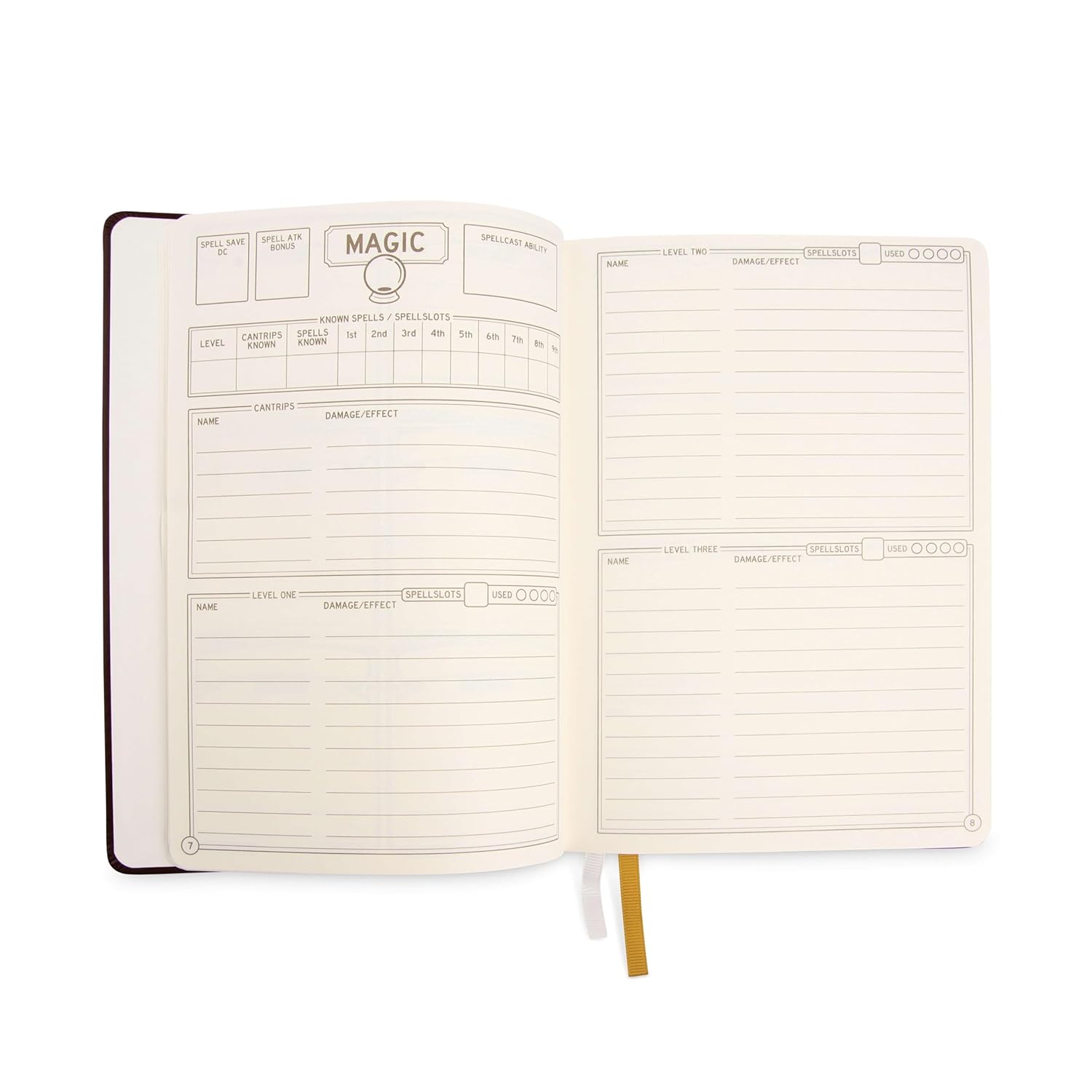 GlassStaff DnD 5e Character Notebook Journal – Player journal – Character sheet - PU leather journal dnd - Dungeons and Dragons Quest - dnd character sheets (Blue
