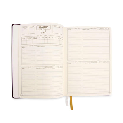 GlassStaff DnD 5e Character Notebook Journal – Player journal – Character sheet - PU leather journal dnd - Dungeons and Dragons Quest - dnd character sheets (Blue