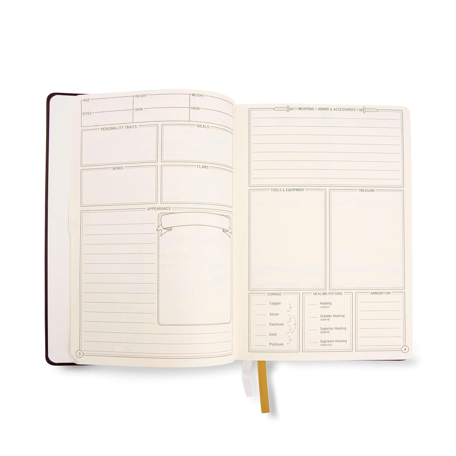 GlassStaff DnD 5e Character Notebook Journal – Player journal – Character sheet - PU leather journal dnd - Dungeons and Dragons Quest - dnd character sheets (Blue