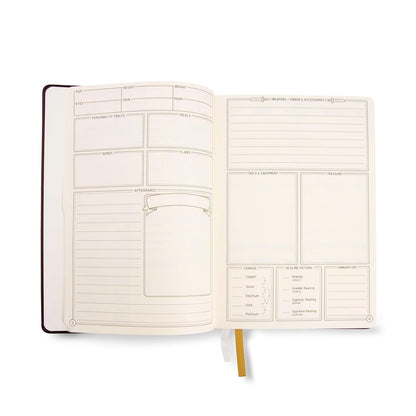 GlassStaff DnD 5e Character Notebook Journal – Player journal – Character sheet - PU leather journal dnd - Dungeons and Dragons Quest - dnd character sheets (Blue