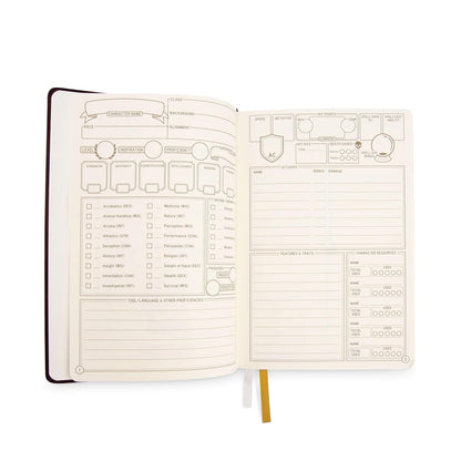 GlassStaff DnD 5e Character Notebook Journal – Player journal – Character sheet - PU leather journal dnd - Dungeons and Dragons Quest - dnd character sheets (Blue