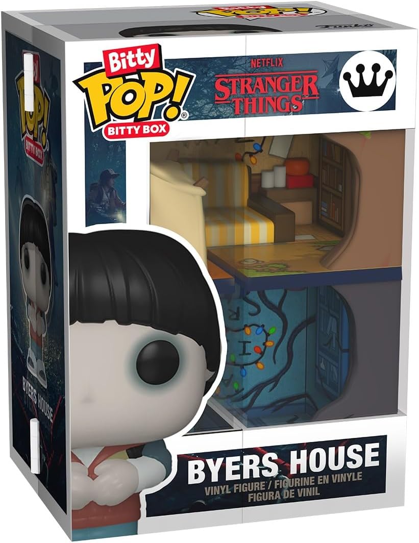 Funko Bitty Pop! Bitty Boxes: Stranger Things - Byers House Playset with 2-0.9 Inch Tiny Mini Figures - Collector's Display Case with Interior Scene and Storage - Gift Idea