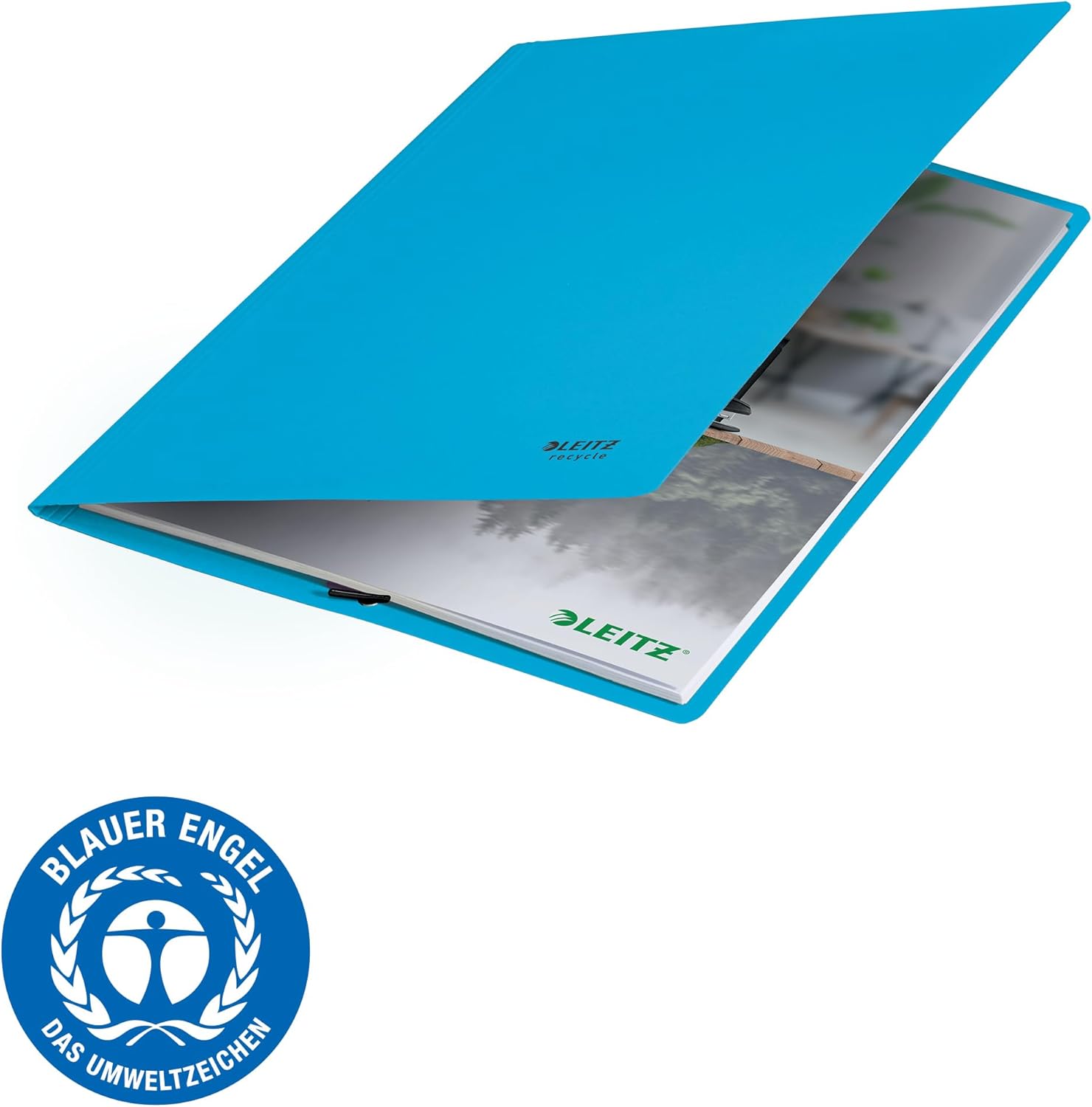 L:Elastic Folder Recycle A4 Blue