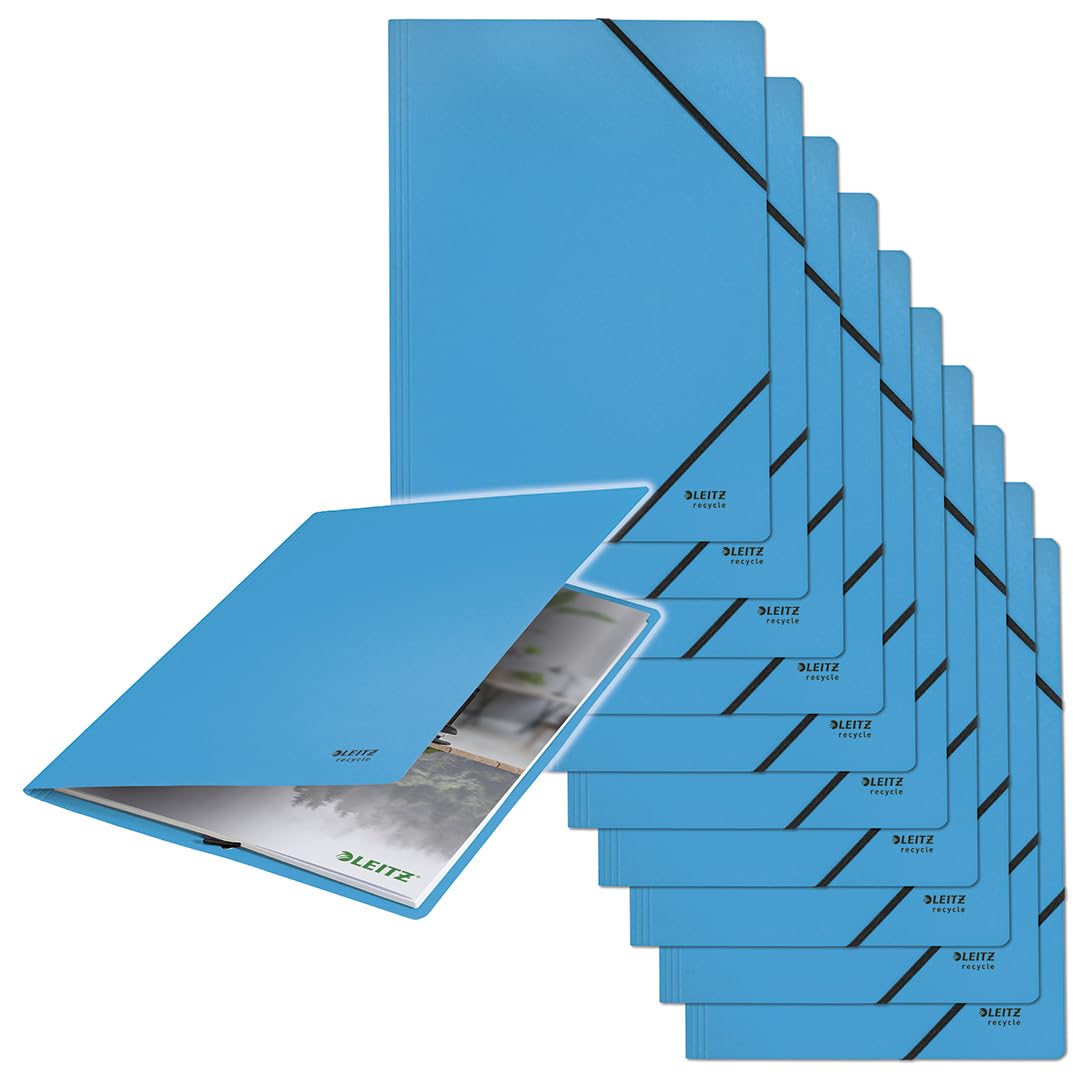 L:Elastic Folder Recycle A4 Blue