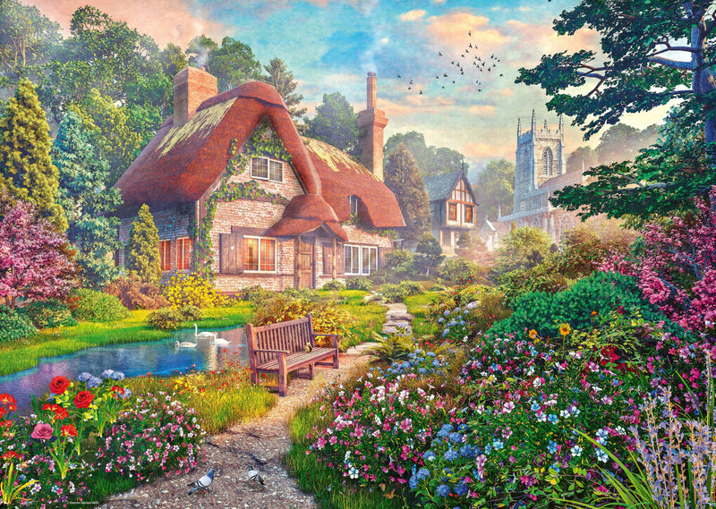 Ravensburger Oak Tree Cottage 1000 piece Jigsaw Puzzle for Adults and Kids Age 12 and Up