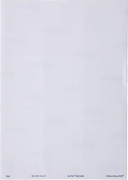Avery L4851REV Self Adhesive Removable Round Labels, 24 Labels Per A4 Sheet, 600 Labels & Avery Self Adhesive Address Mailing Labels, Inkjet Printers, 21 Labels per A4 Sheet, 210 Labels, White
