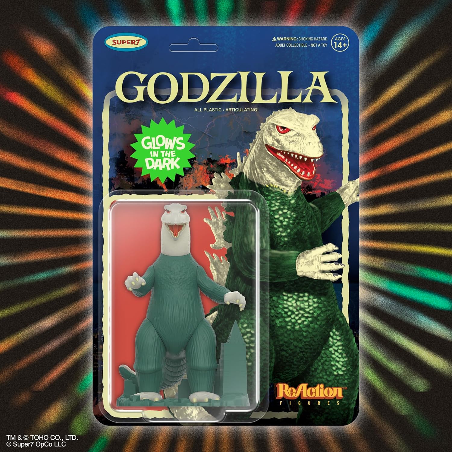 Super7 Toho Reaction Figures - Godzilla Model Kit (Glow) Action Figure