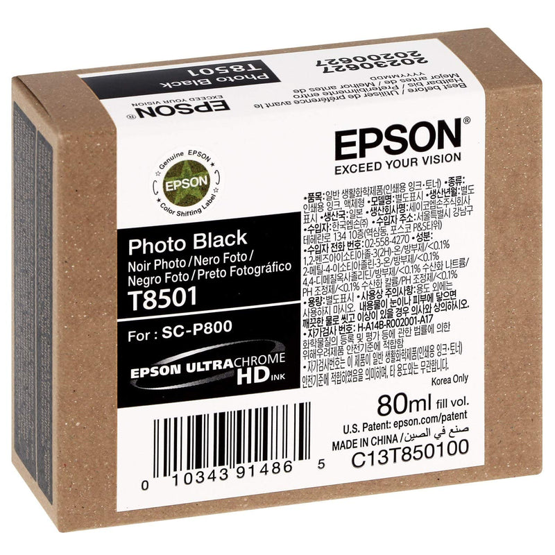 Epson T850100 Tintenpatronen Singlepack Photo, schwarz