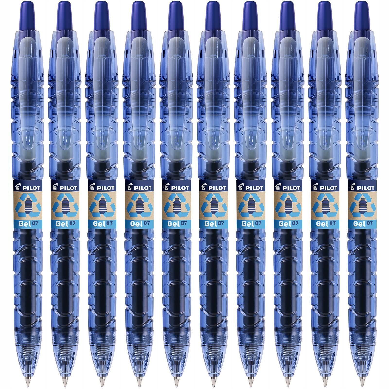 Pilot Begreen B2P Recycled Retractable Gel Rollerball 0.7 mm Tip (Box of 10