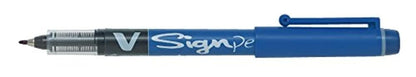 Pilot 301101203 V Sign Pen Liquid Ink 2.0 mm Tip - Blue - Pack of 12