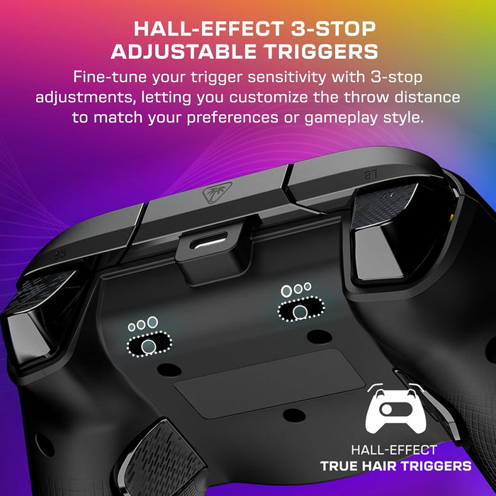 Turtle Beach Afterglow Wave Zwart Bekabelde RGB-Gamingcontroller – Gelicentieerd voor Xbox Series X en S, Xbox One en Windows – Toewijsbare knoppen, Hall-Effect-Hairtriggers, Audiobediening
