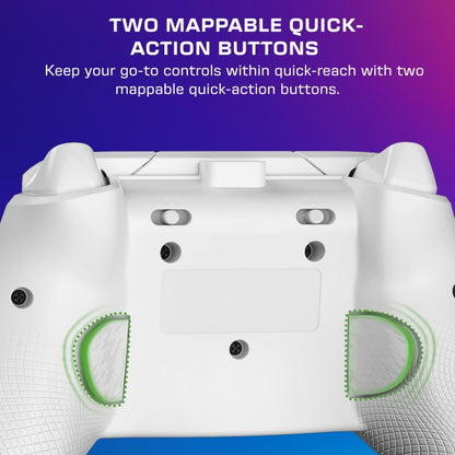 Turtle Beach Afterglow Wave Wit Bekabelde RGB-Gamingcontroller – Gelicentieerd voor Xbox Series X en S, Xbox One en Windows – Toewijsbare knoppen, Hall-Effect-Hairtriggers, Audiobediening