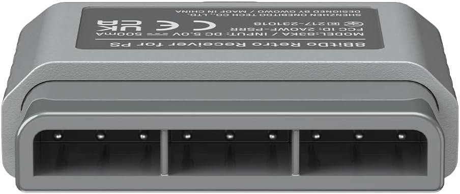 8Bitdo Retro Receiver for PS1, PS2 & Windows, Compatible with Xbox Series Controller, Xbox One Bluetooth Controller, Switch Pro and PS5/PS4 Controller