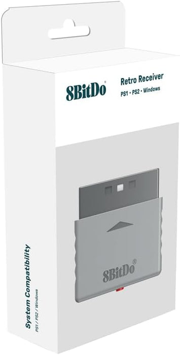 8Bitdo Retro Receiver for PS1, PS2 & Windows, Compatible with Xbox Series Controller, Xbox One Bluetooth Controller, Switch Pro and PS5/PS4 Controller