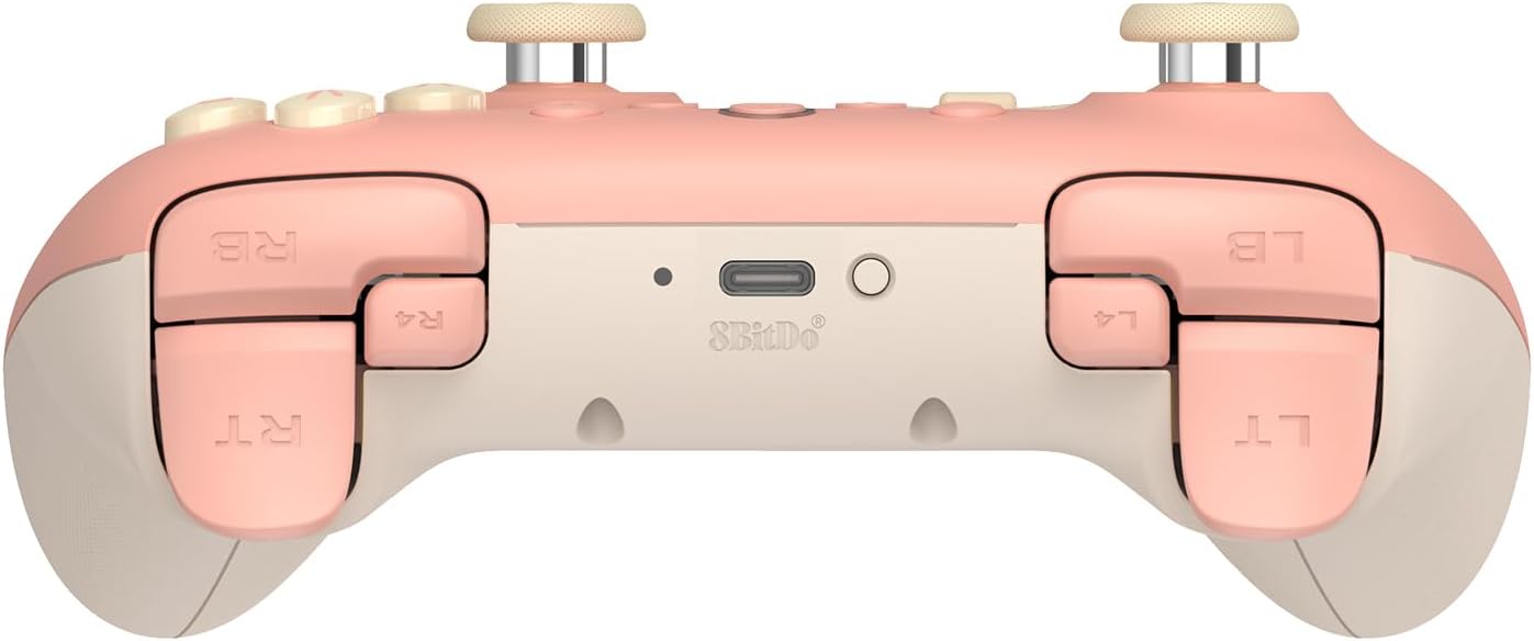 8Bitdo Ultimate 2C Wireless Controller for Windows PC and Android, with 1000Hz Polling Rate, Hall Effect Joysticks and Hall Triggers, and Remappable L4/R4 Bumpers (Peach