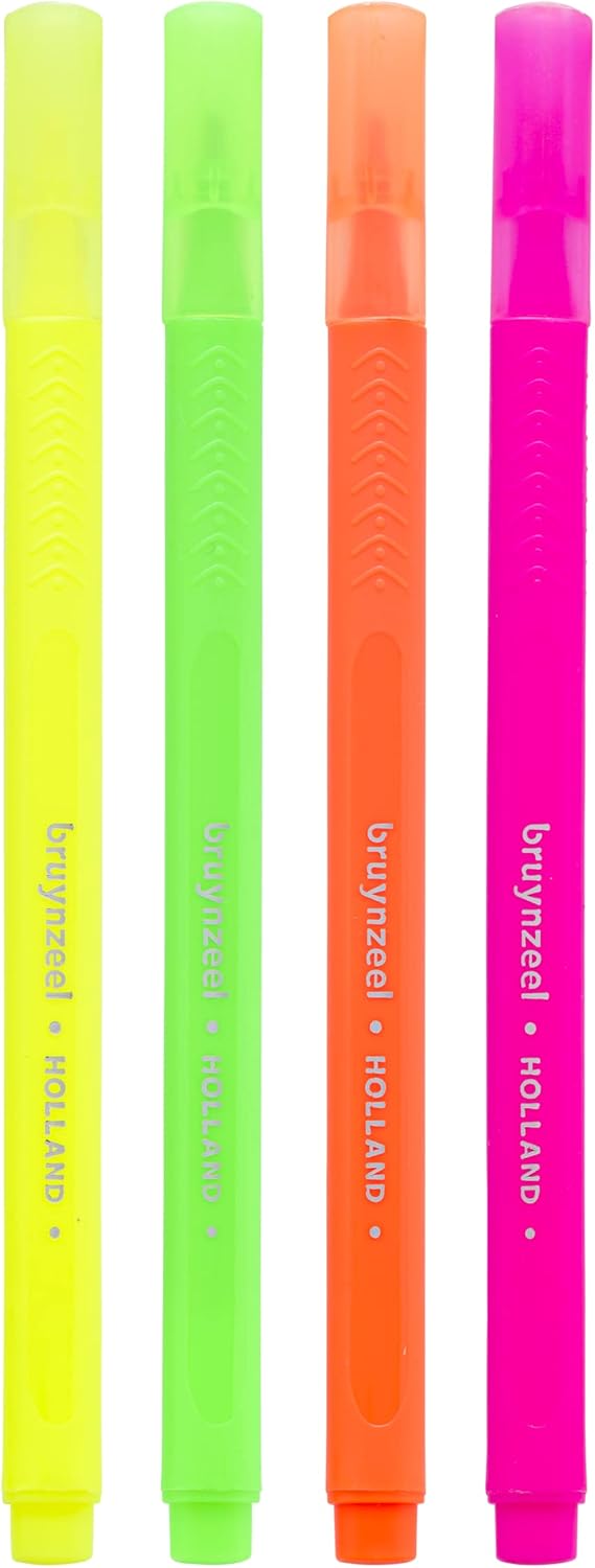 Bruynzeel Neon Slim markeerstiften 4-delige set