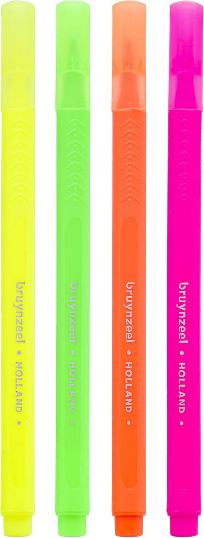 Bruynzeel Neon Slim markeerstiften 4-delige set
