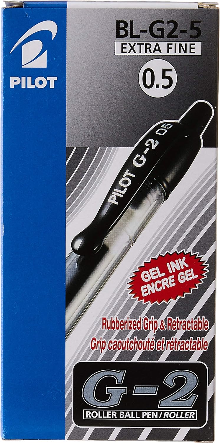 Pilot 040101201 G205 Retractable Gel Rollerball 0.5 mm Tip (Box of 12