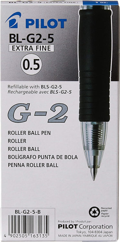 Pilot 040101201 G205 Retractable Gel Rollerball 0.5 mm Tip (Box of 12