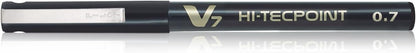 Pilot BX-V7-B Hi-Tecpoint Rollerball Pen, 0.7 mm Tip - Black, Box of 12