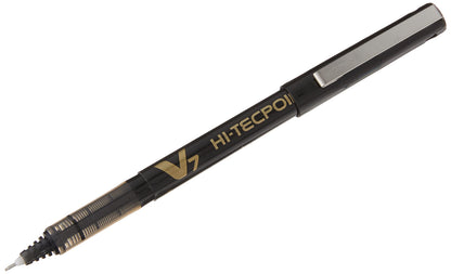 Pilot BX-V7-B Hi-Tecpoint Rollerball Pen, 0.7 mm Tip - Black, Box of 12
