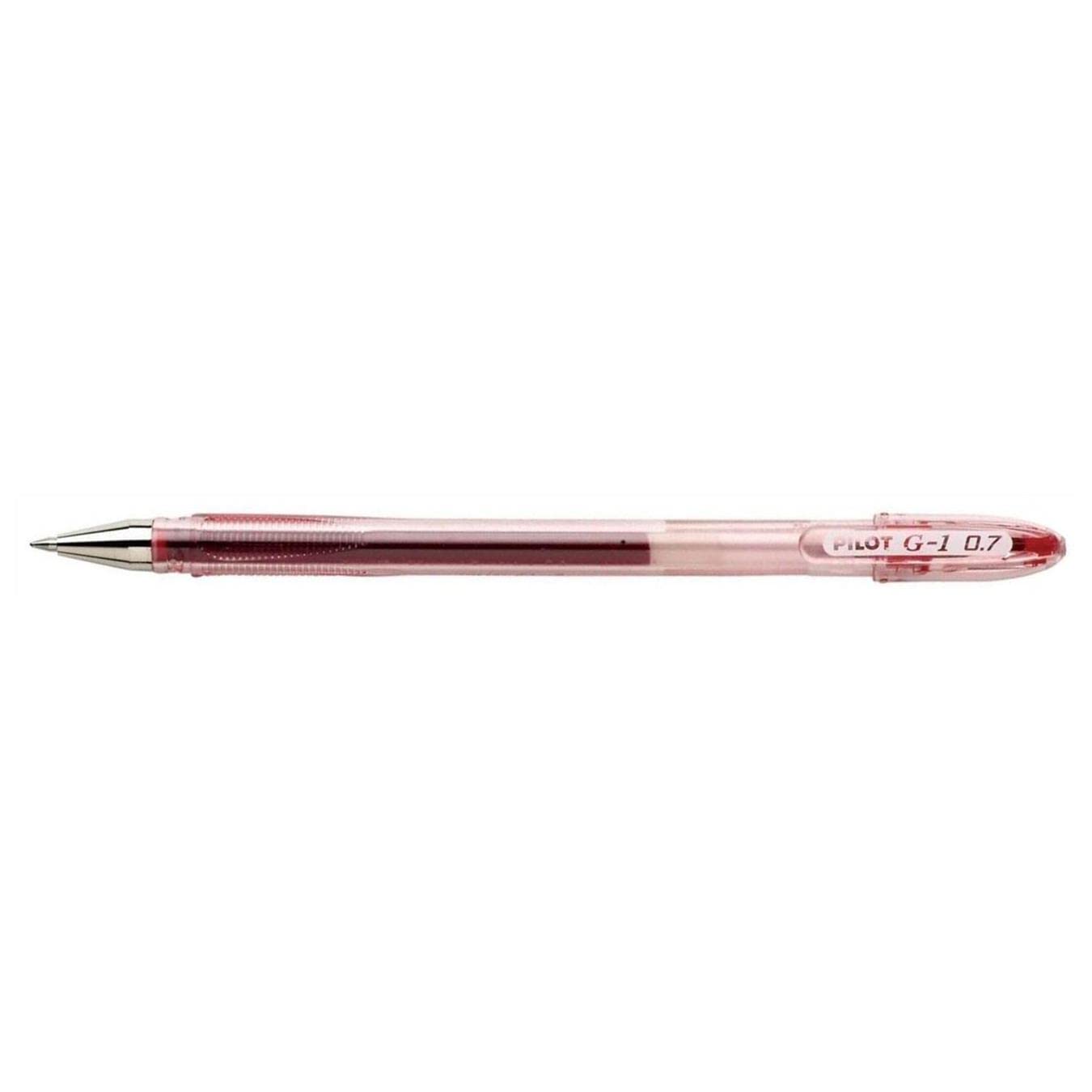 Pilot G107 Gel Ink Rollerball Pen with 0.7 mm Tip - Red (Pack of 12