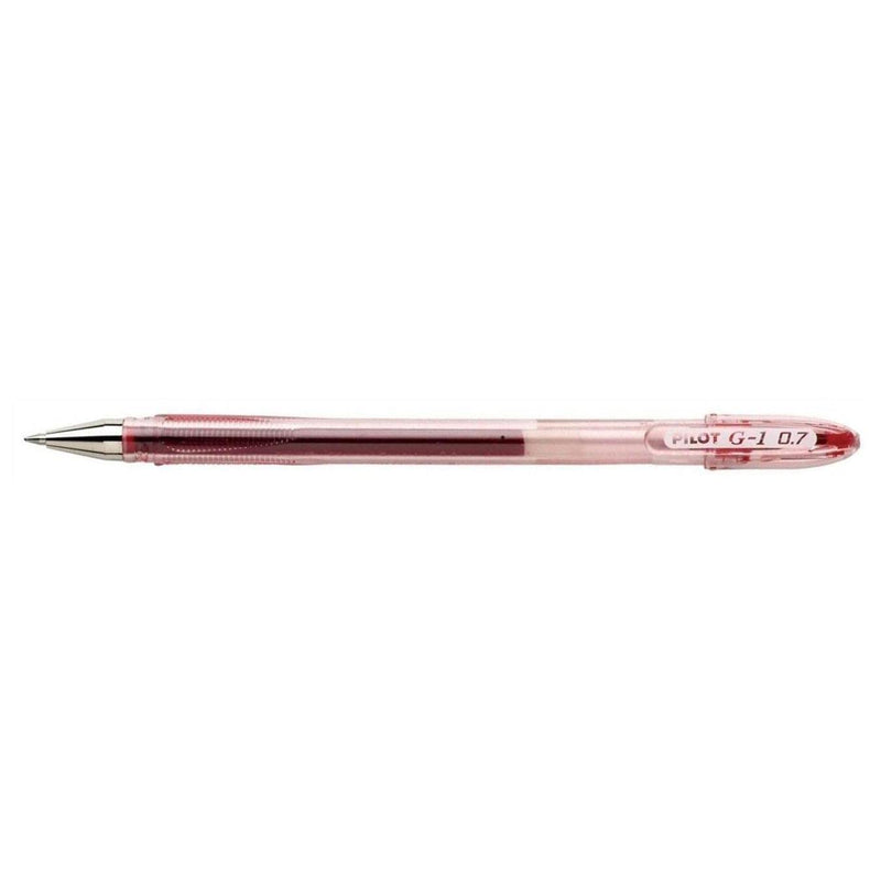 Pilot G107 Gel Ink Rollerball Pen with 0.7 mm Tip - Red (Pack of 12