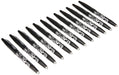 Pilot Frixion Erasable Rollerball Pen, 0.7 mm Tip - Black, Box of 12