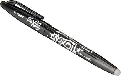 Pilot Frixion Erasable Rollerball Pen, 0.7 mm Tip - Black, Box of 12