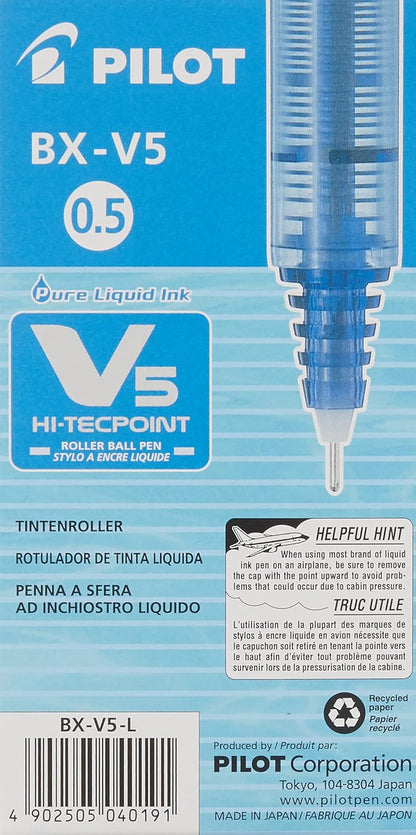 Pilot V5 Liquid Ink Rollerball 0.5 mm Tip (Box of 12