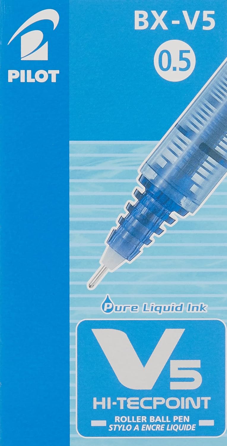 Pilot V5 Liquid Ink Rollerball 0.5 mm Tip (Box of 12