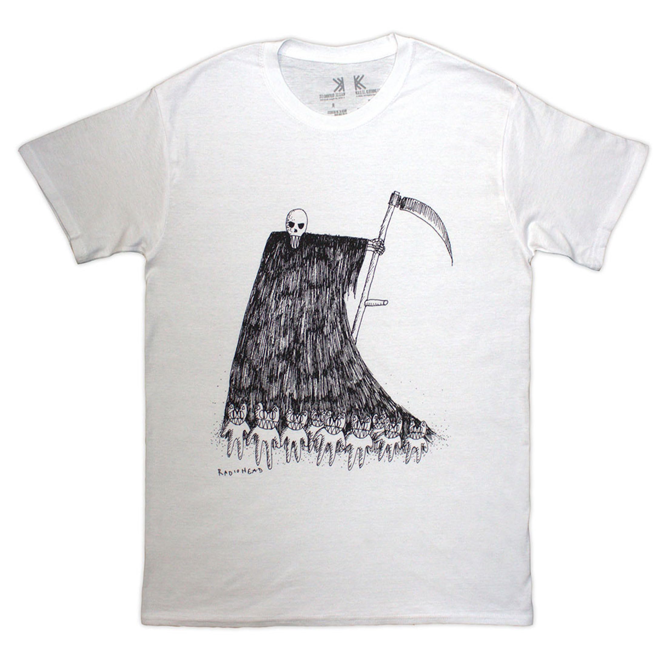 Organic T-Shirt # Medium Unisex White # Grim Reaper