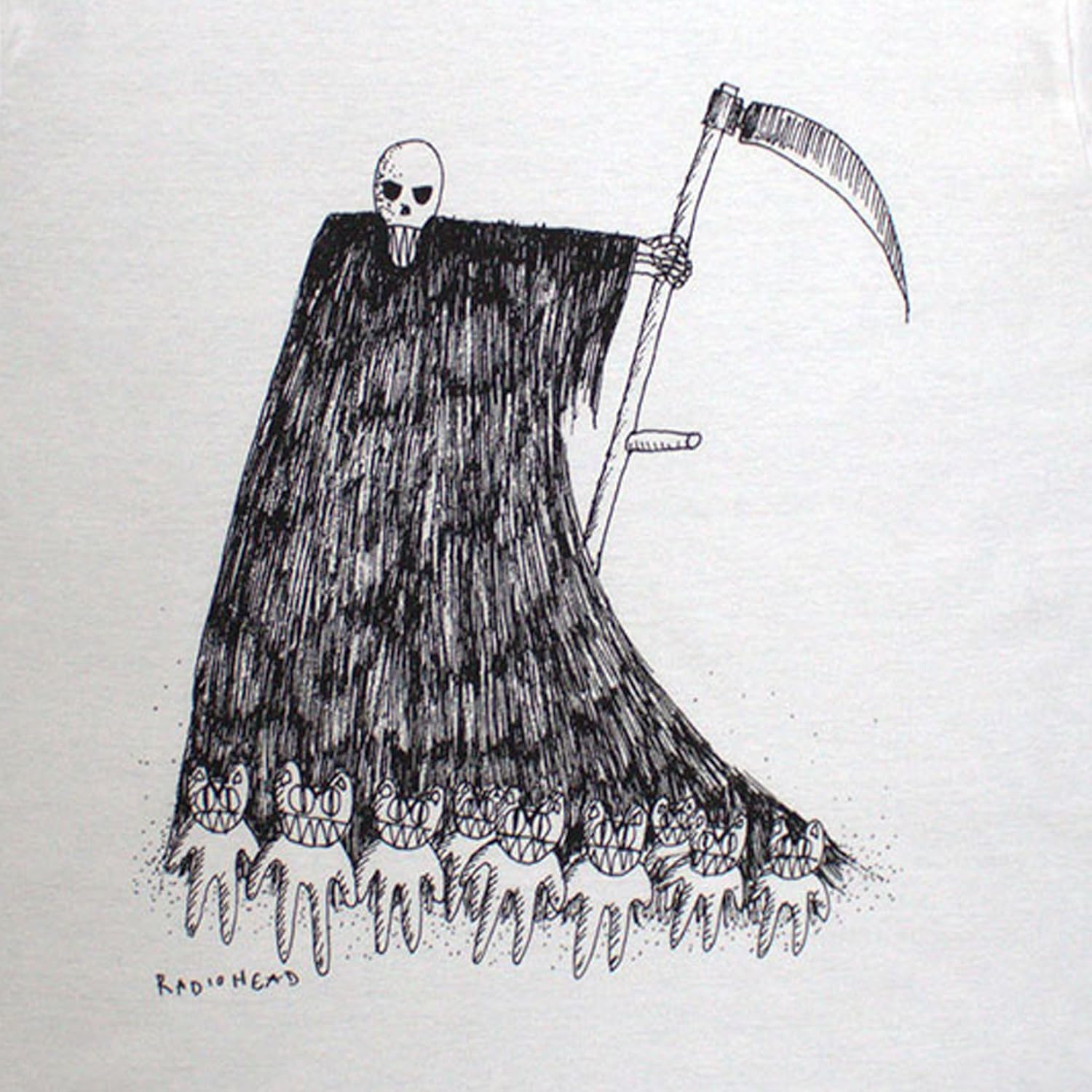 Organic T-Shirt # Medium Unisex White # Grim Reaper