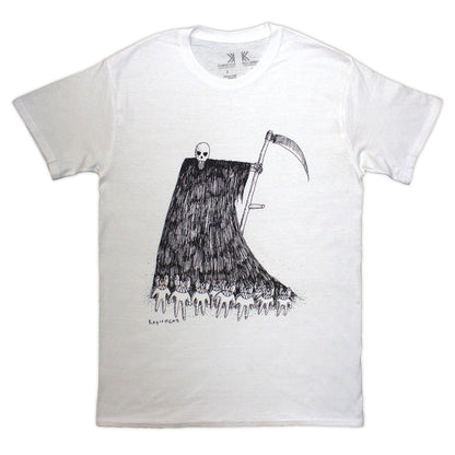 Organic T-Shirt # Large Unisex White # Grim Reaper