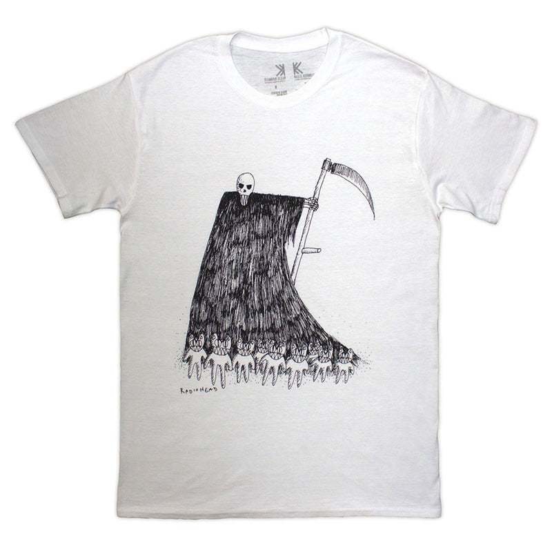 Organic T-Shirt # Large Unisex White # Grim Reaper