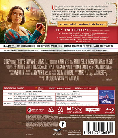 Biancaneve - Live Action - 4K ( Bd 4K + Bd Hd
