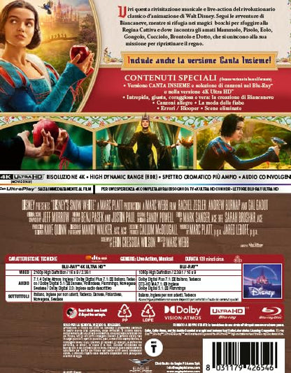 Biancaneve - Live Action - 4K Steelbook ( Bd 4K + Bd Hd
