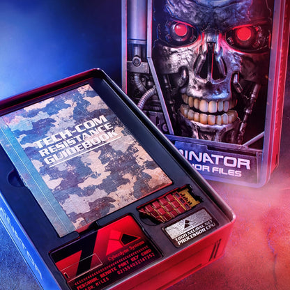 Doctor Collector Terminator The Connor Files Kit, Collectible Edition with exclusive accessories in a metal box