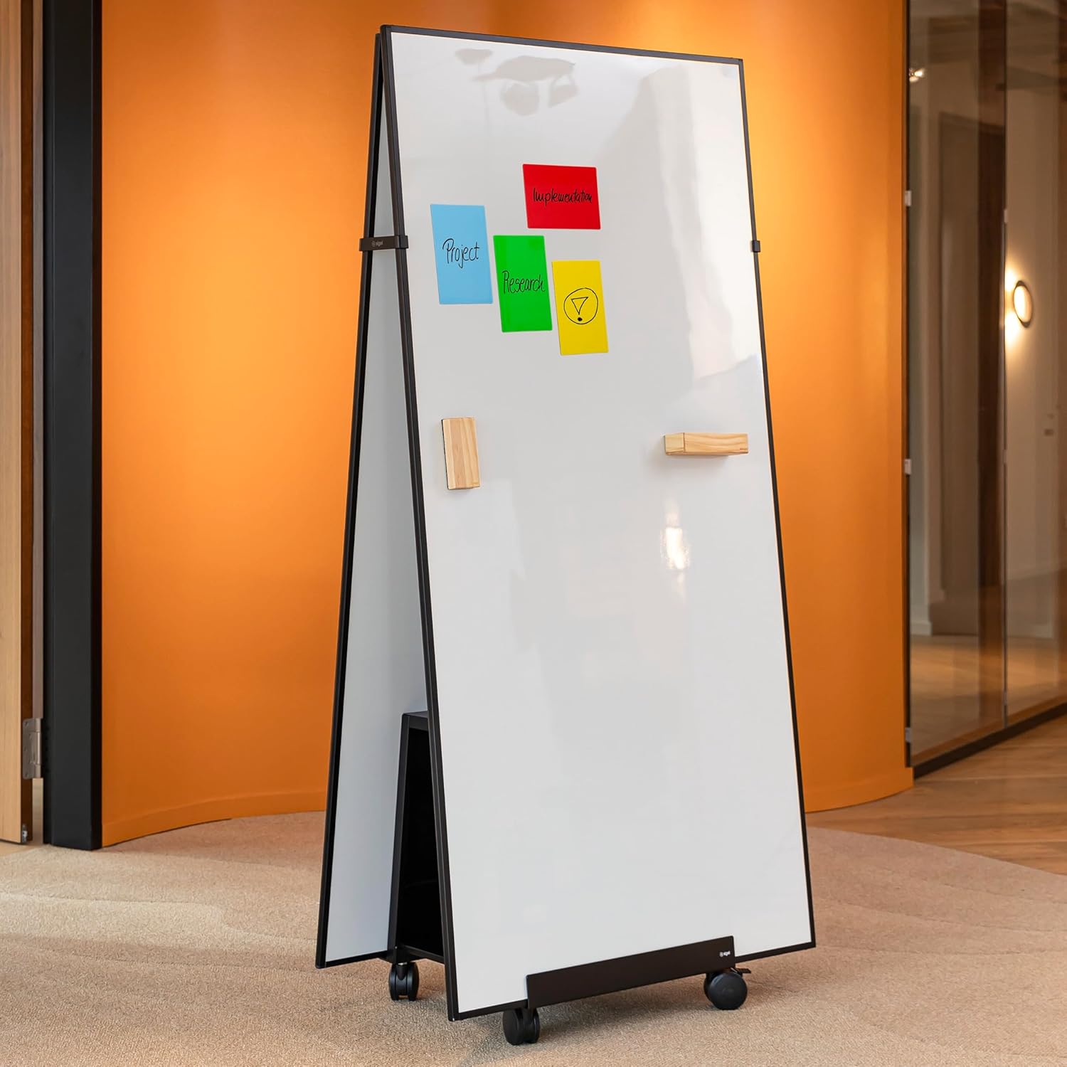 SIGEL MU103 Magnetic Notes, Pack of 25, 10 x 15 cm, 5 of Each in Blue/Yellow/Green/Orange/Red, Magnetic Paper, for Agile Work, for Marking and Attaching to Whiteboards