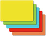 SIGEL MU103 Magnetic Notes, Pack of 25, 10 x 15 cm, 5 of Each in Blue/Yellow/Green/Orange/Red, Magnetic Paper, for Agile Work, for Marking and Attaching to Whiteboards