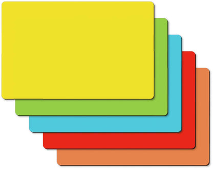 SIGEL MU103 Magnetic Notes, Pack of 25, 10 x 15 cm, 5 of Each in Blue/Yellow/Green/Orange/Red, Magnetic Paper, for Agile Work, for Marking and Attaching to Whiteboards