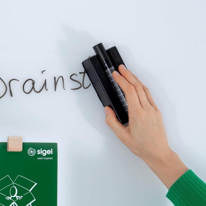SIGEL BA150 Board eraser, magnetic, 13 x 6 cm, for whiteboards and glass magnet boards