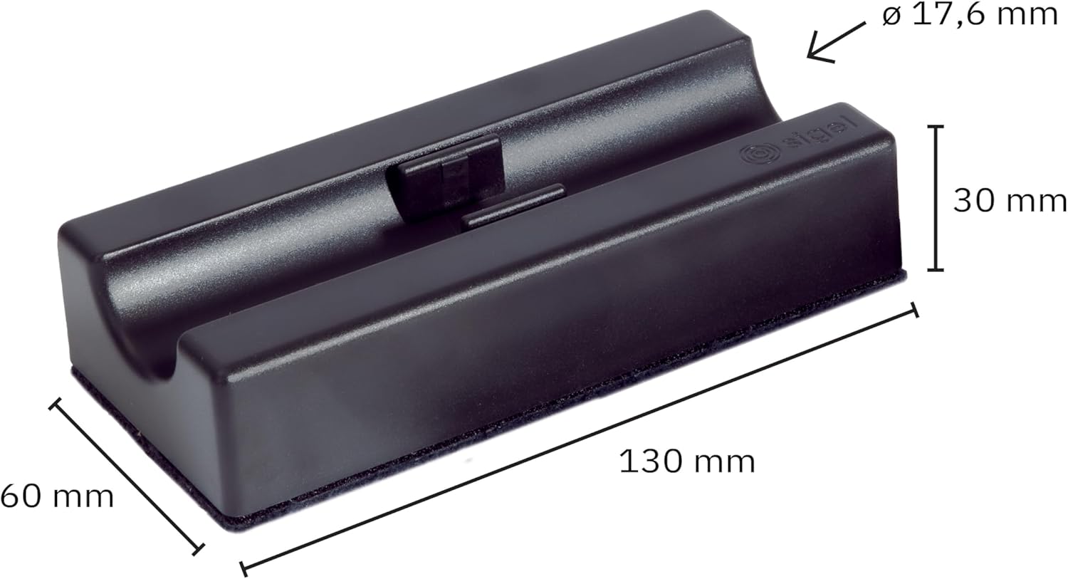 SIGEL BA150 Board eraser, magnetic, 13 x 6 cm, for whiteboards and glass magnet boards