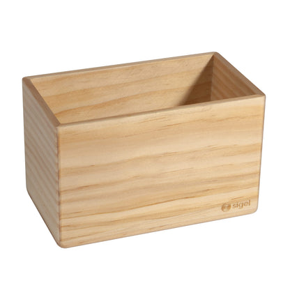 SIGEL BA401 Storage box, Beige, 13 x 8 cm, solid wood pine, integrated magnets, for magnetic WhiteBoards and Glass Boards
