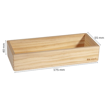 SIGEL BA400 Pen tray, Beige, 17,5 x 4 cm, solid wood pine, integrated magnets, for magnetic WhiteBoards and Glass Boards