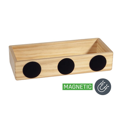 SIGEL BA400 Pen tray, Beige, 17,5 x 4 cm, solid wood pine, integrated magnets, for magnetic WhiteBoards and Glass Boards