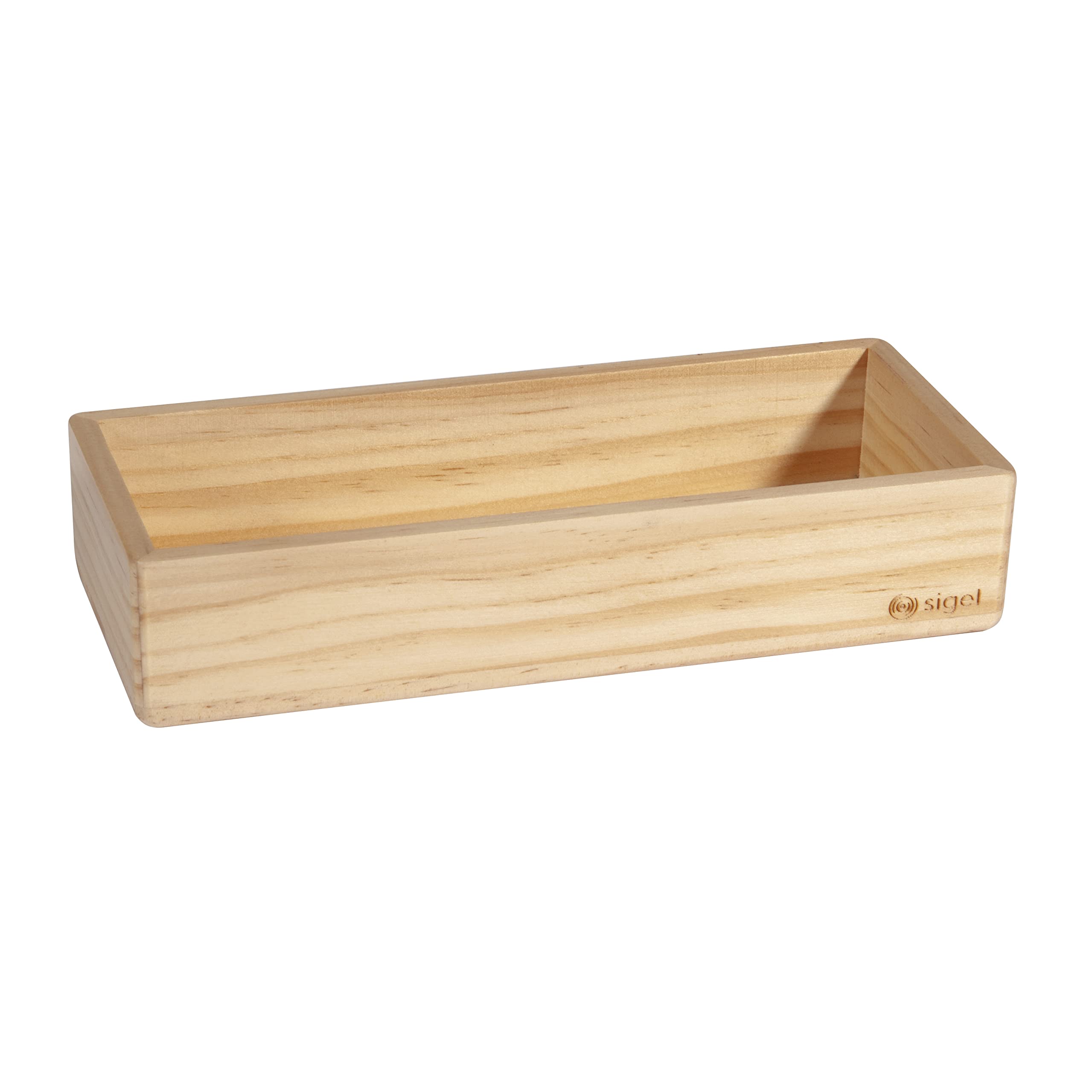 SIGEL BA400 Pen tray, Beige, 17,5 x 4 cm, solid wood pine, integrated magnets, for magnetic WhiteBoards and Glass Boards