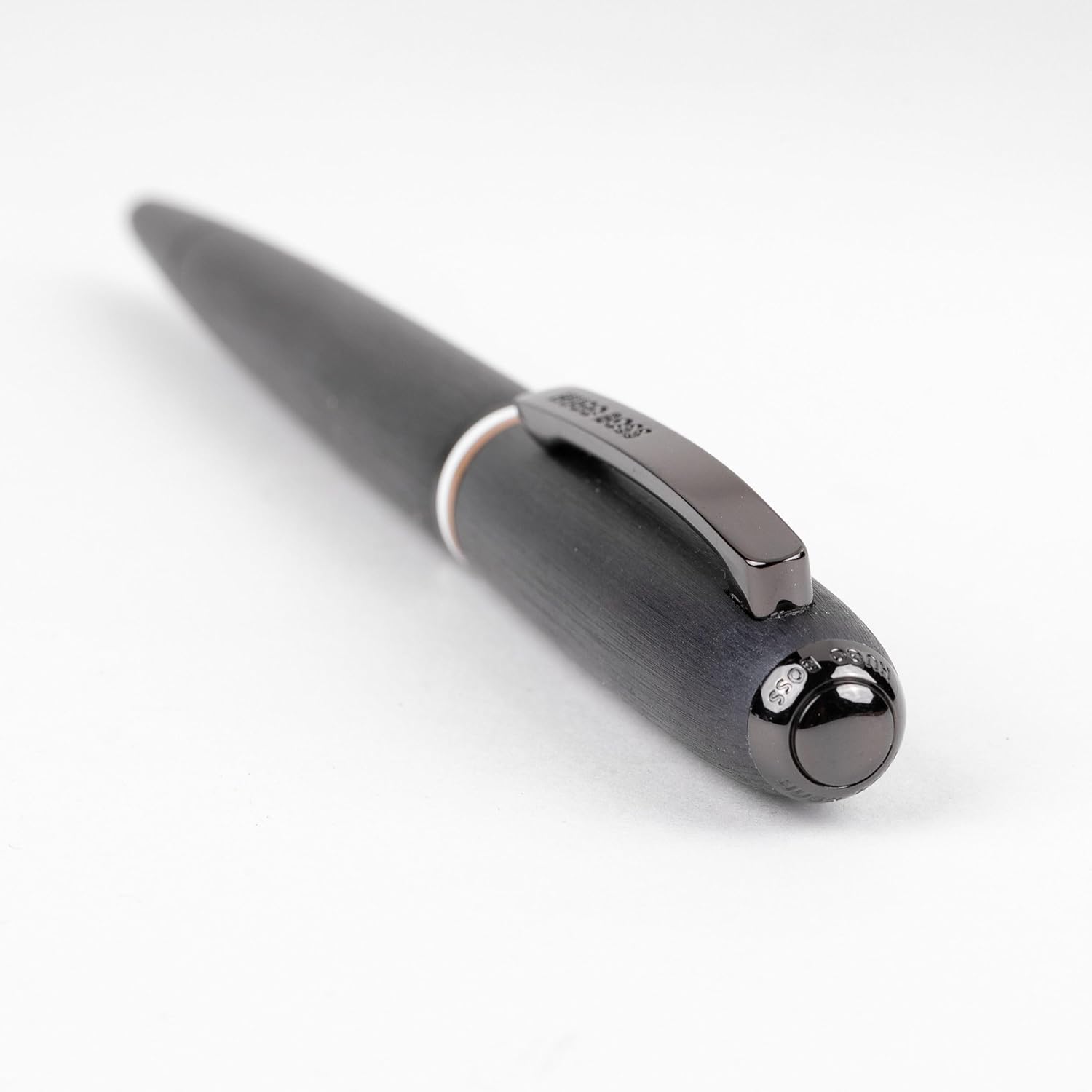 Hugo Boss Contour Iconic HSH3414D Ballpoint Pen Brass and Aluminium Length: 13.6cm, Cool Green