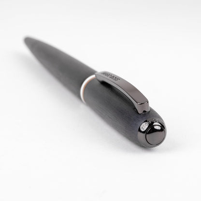 Hugo Boss Contour Iconic HSH3414D Ballpoint Pen Brass and Aluminium Length: 13.6cm, Cool Green